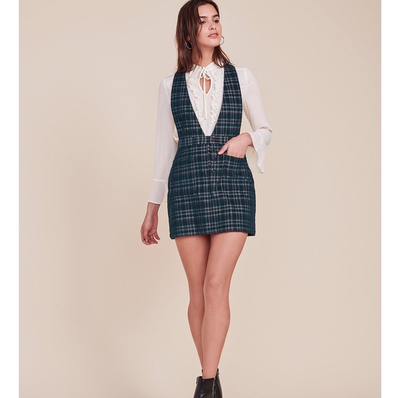 BB Dakota Dresses & Skirts - Plaid Influence Pinafore Skirt